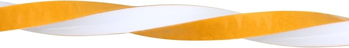 Weather Stripping Door Seal Strip (3/5 Inch X 1/8 Inch X 26Feet), Strong Adhesive, Lightproof, Soundproof, Weatherproof Foam Tape Insulation for Sliding Door, Front Door Frame, Windows- White