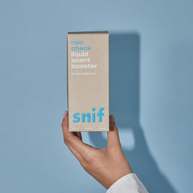 Snif Rain Check Scent Booster, Clean and Crisp Scent, 25 Loads, Non-Irritating to Skin, Clean, Non-Toxic, Vegan, Cruelty Free, 8.5oz