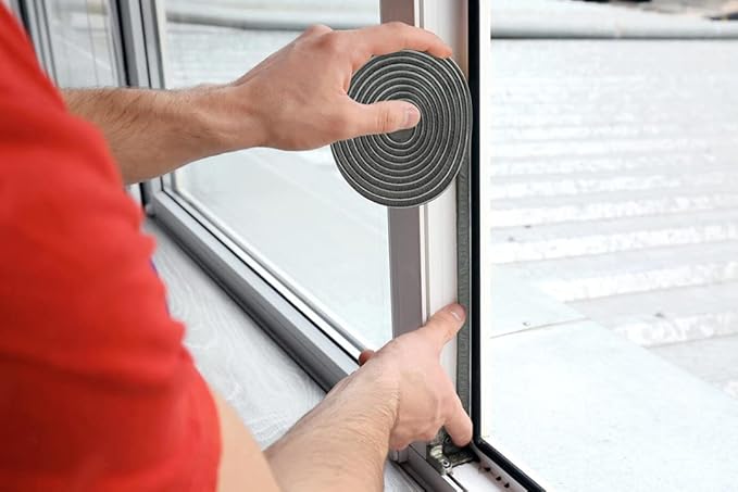 16.5FT Brush Weather Stripping, Neat Pile Self Adhesive Seal Strip for Windows and Door, Brush Weatherstrip for Soundproofing, Windproof, Dustproof, Stronger Stickiness,0.35'' Wide x 0.2'' Thick,Grey