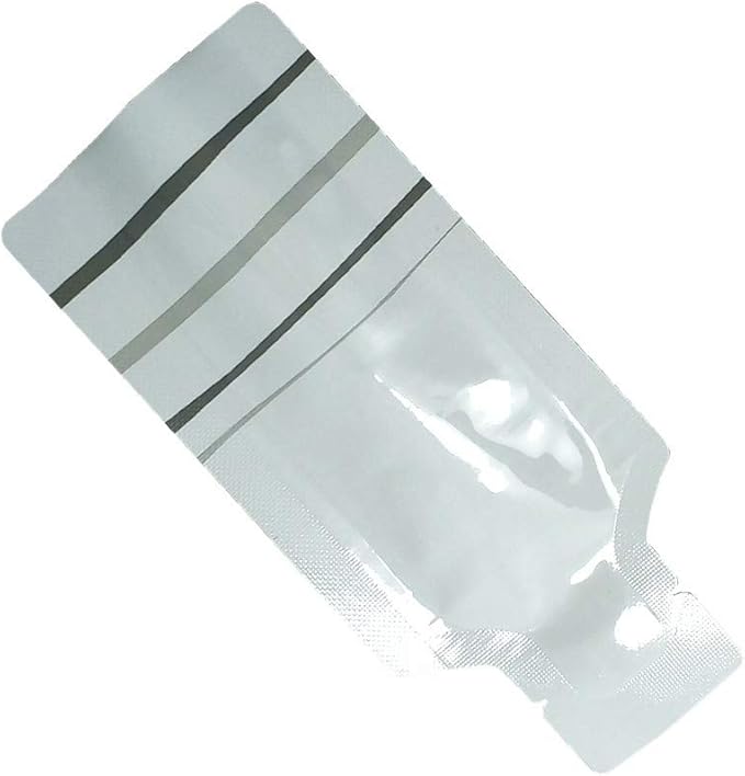 100 Pack 2.95x5.1 inch Heat Seal Sample Mylar Packets for Portable Travel Toiletries Empty Disposable Liquid Shampoo Pouch Single Serving Coffee Powder Condiments Food Storage (White)