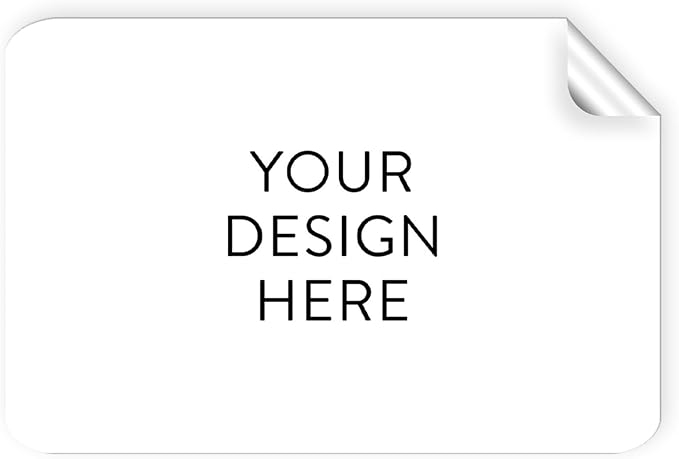 5-1000 Custom Vinyl Stickers - Upload Your own Image, Text, Design, Logo - Personalized Logo Labels for Handmade, Packaging, Bottle, Jars, Candle, Brand Stickers (White, 4x2)