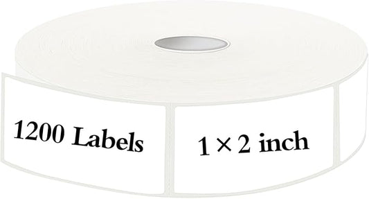 1200 Blank Removable Freezer Labels Water Oil Resistant with Perforation Line for Food Containers Jars Pantry Organization (Ink Quick-Dry,1” x 2”)