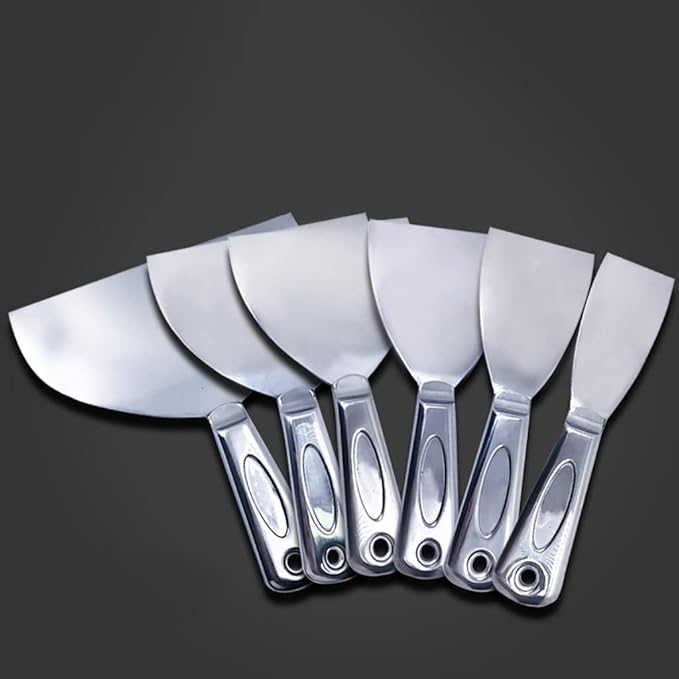 Flex All Stainless Steel Joint Knife Putty Scraper,6-Inch Professional Grade 420 stainless steel, All-Metal, Precision Ground Edge Putty Knife Tape Knife (6")