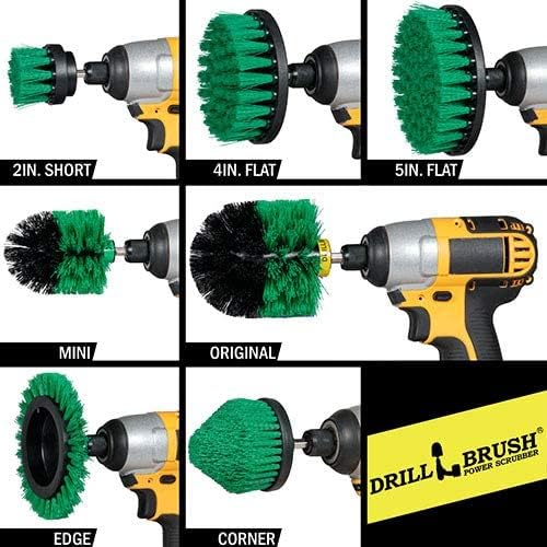 Kitchen Cleaning Supplies - Oven Scrubber Kit - Cast Iron Cleaner Brushes - Tabletop Scrubbers - Kitchen Accessories - Stove Top Cleaner - Fridge Scrub Brush - Stainless Steel Appliance Cleaning Kit