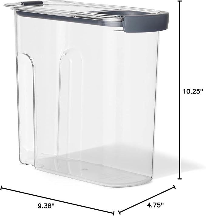 Rubbermaid Brilliance Airtight Cereal Food Storage Container, Shatterproof, BPA-Free and Dishwasher-Safe, 32oz Capacity