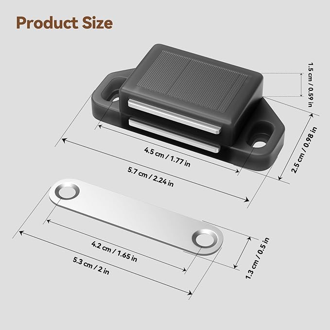 Cabinet Magnetic Catch Door Latch 30LB for Kitchen Drawer Magnets to Stay Closed Magnetic Catch Closet for Drawer(Black 12 Pack)
