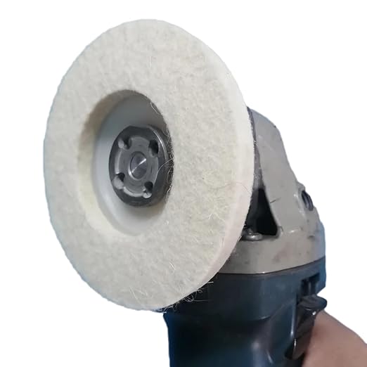 10 Pcs 4 Inch Wool Felt Polishing Wheel Disc,Wool Polishing Wheel Disc for 5/8" Arbor Angle Grinder, for Metal Aluminum,Stainless Steel, Chrome, Jewelry, Wood, Plastic, Ceramic, Glass