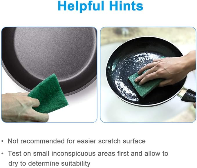 24PCS Scouring Pad - Premium Heavy Duty Scrub Pads, Reusable Household Green Dish Scrubber, Multipurpose Scour pad - for Kitchen Scrubber & Metal Grills, 3.9 x 5.9 x 0.36IN