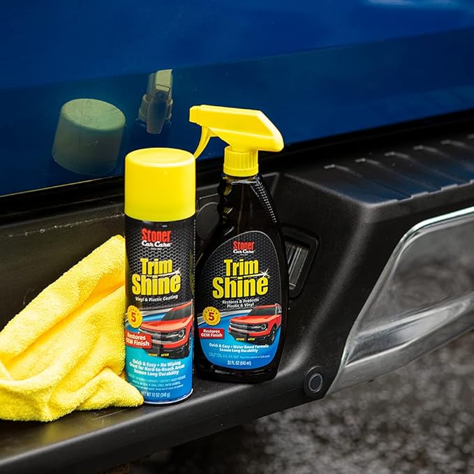 Stoner Car Care 91034-4PK Trim Shine – Vinyl and Plastic Protectant for Interior and Exterior Detailing, Restores OEM Color, Adds Shine, UV and Water Protection – 12 oz (Pack of 4)