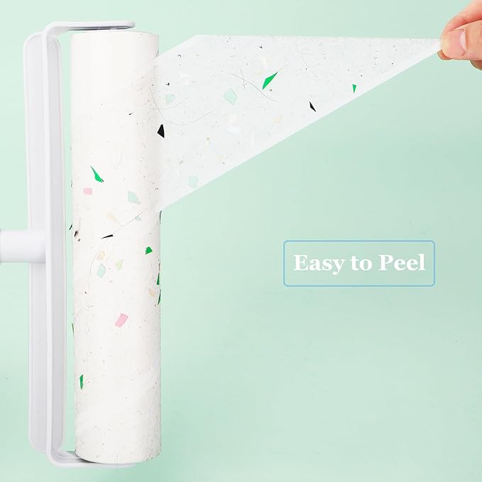 9.45 inch Lint Roller Refills for Large Long Handle Lint Rollers for Carpet 9.45'' Extra Sticky Floor Lint Roller 4 Pack of Refills Only, 90 Sheets per Refill, 360 Sheets Total
