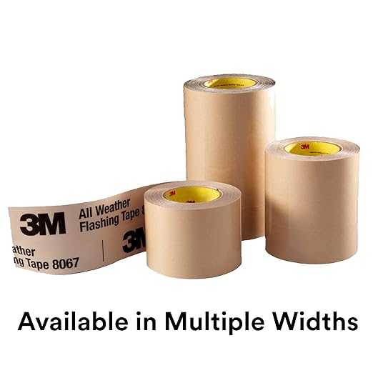 3M All Weather Flashing Tape 8067, 9 in x 75 ft, 1 Roll, Adhesive Backed Split Liner, Prevents Moisture Intrusion, Waterproof Flashing Seals Doors, Windows, Openings in Wood Frame Construction