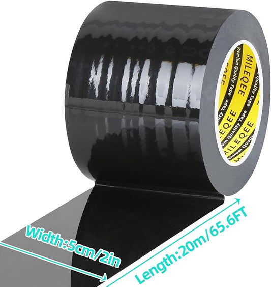 Window Weather Stripping Door Seal Tape Black, 2in x 66FT, Automotive Weatherstrip Adhesive Seal Strip for Car Auto Trunk, Weatherproof Gap Sealing Sealer Draft Blocker, Residue Free