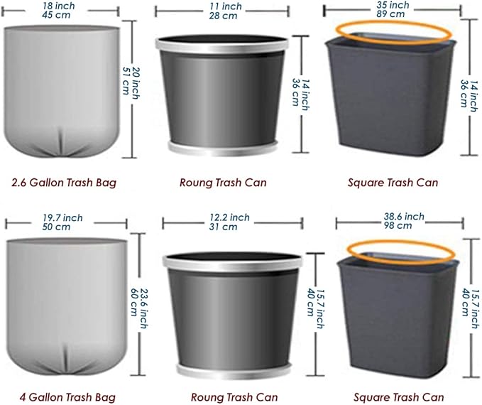 100 Count 4 Gallon Small Biodegradable Trash Bags 20L Leakage-Free Waste Basket Trash Bags Compost Garbage Bag Trash Can Liners for Kitchen, Restaurant, Office, Bedroom, Bathroom