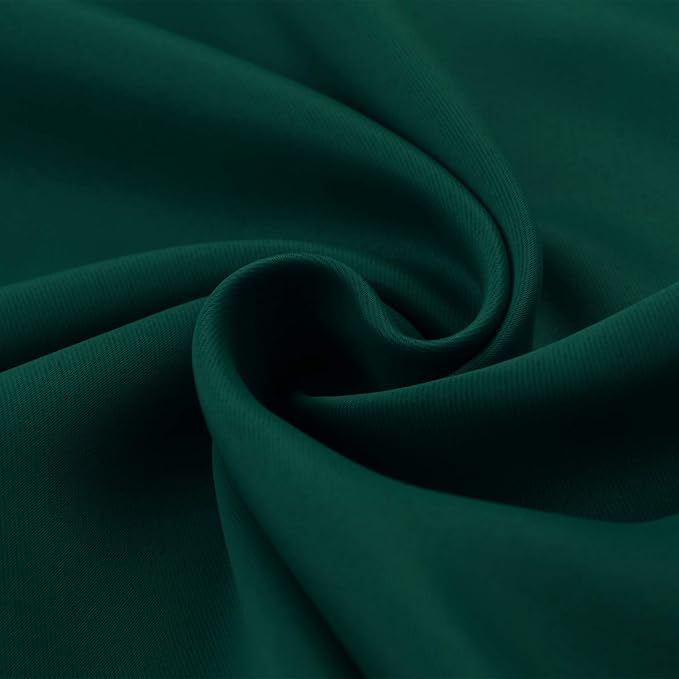 BGment Emerald Green Blackout Curtains 40 Inch Length for Short Window - Small Thermal Insulated Drapes with Rod Pocket for Bathroom Ktichen Cafe Rv Camper, 34 x 40 Inch, 2 Panels