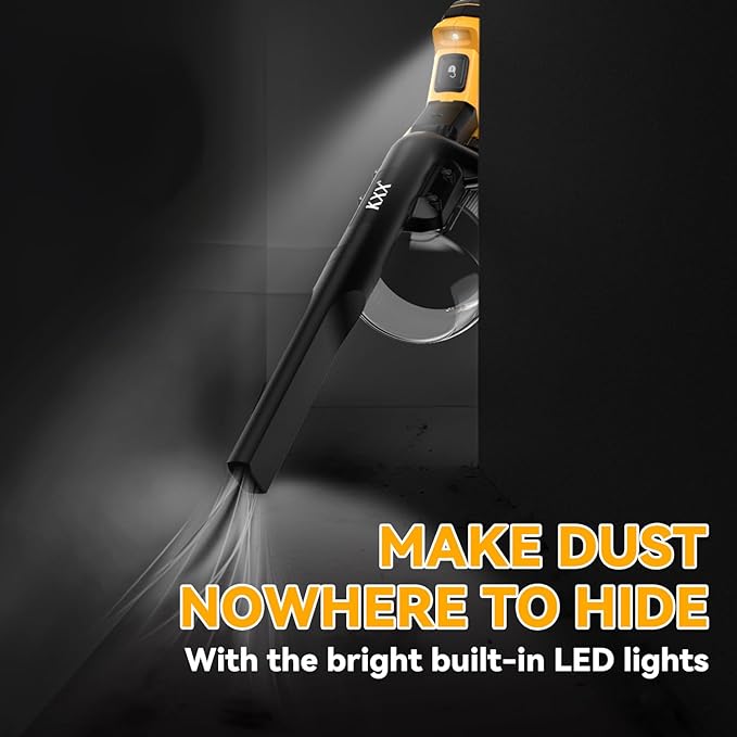Cordless Vacuum for Dewalt 20V Battery, 5 in 1 Handheld Electric Vacuum Cleaner with 500W Powerful Motor, 46 CFM Portable Hand Vacuum with Filtration HEPA for Floor, Carpet, Car (Battery Not Included)