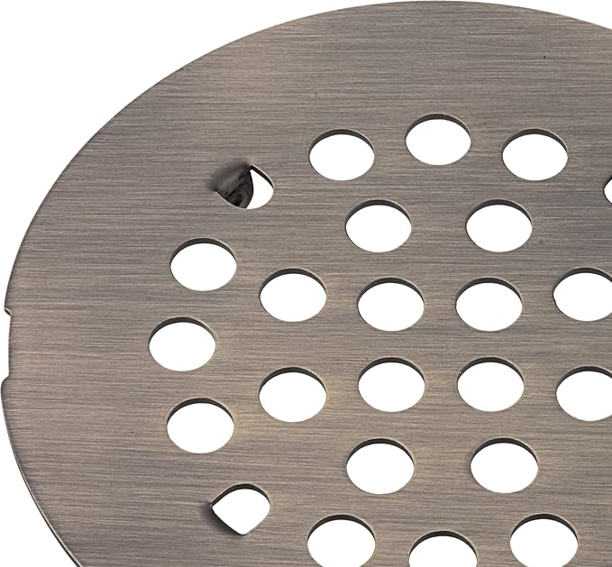 rrajj 4-1/4 (4.25) Inch(108mm) Round Snap-in Shower Floor Drain Cover Replacement Cover (Antique Brass)