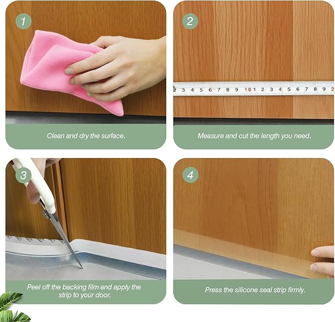 Silicone Weather Stripping Door Seal Strip, 16.4 Feet Self Adhesive Sealing Sticker Sealing Tape for Door Draft Stopper Adhesive for Doors Windows Shower Glass Gaps (Black, Width 45mm)