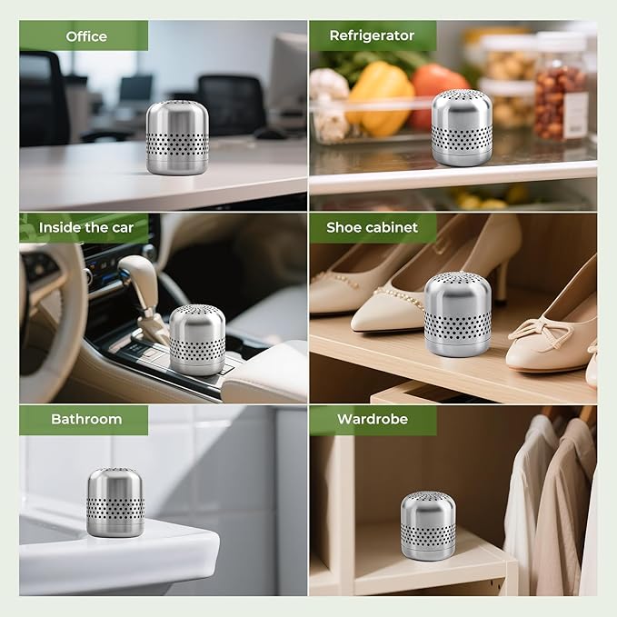 Upgraded Refrigerator Deodorizer โ Lasts for 10 Years, Long-Lasting Odor Eliminator for Fridge, Closet, Car -More Effective Than Baking Soda Charcoal Air Purifier - Nano Catalyst Technology (1 Pack)