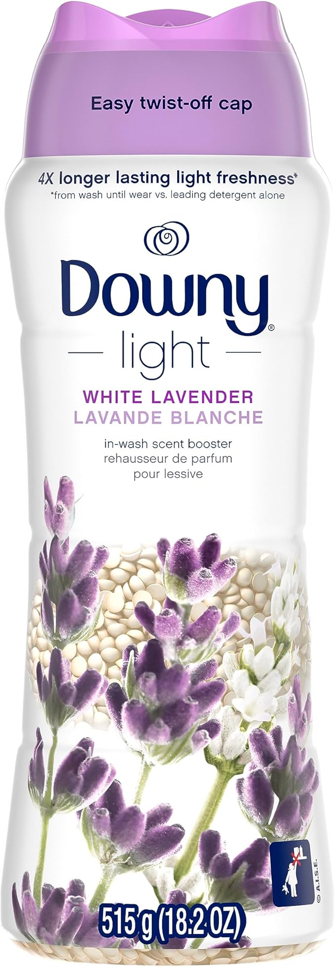 Downy Light Laundry Scent Booster Beads for Washer, White Lavender, 18.2 oz, with No Heavy Perfumes