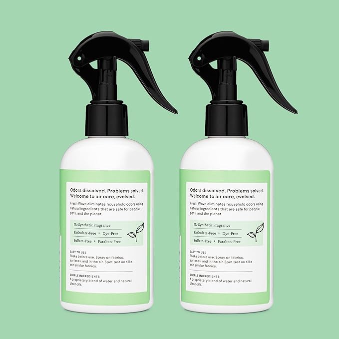 Fresh Wave Original Scent Odor Removing Spray, 8 fl. oz. | Pack of 2 | Odor Absorber for Home, Furniture, Fabrics & Trash | Safer Odor Relief