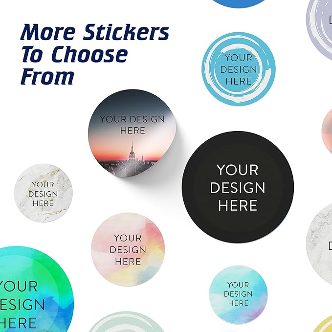 100 Custom Vinyl Stickers - Upload Your own Image, Text, Design, Logo - Personalized Logo Labels for Handmade, Packaging, Bottle, Jars, Candle, Brand Stickers (City, 1x1)