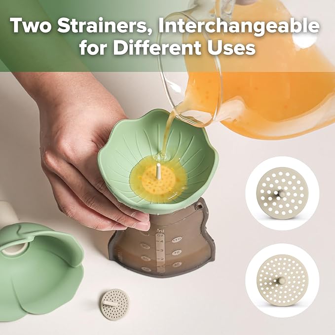 Haakaa Silicone Flower Funnel Set β Small Funnels for Filling Small Bottles, Funnels for Kitchen Use Filling Bottles, Kitchen Funnel Set, Kitchen Gadgets Accessories