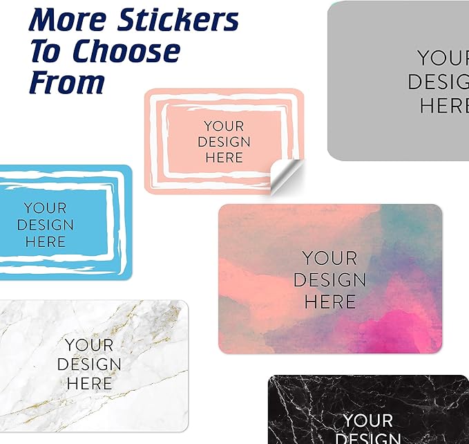 100 Custom Vinyl Stickers - Upload Your own Image, Text, Design, Logo - Personalized Logo Labels for Handmade, Packaging, Bottle, Jars, Candle, Brand Stickers (Peach, 4x2)