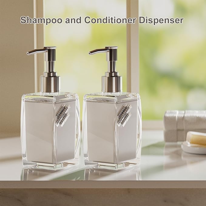 Black Soap Dispenser with Refillable Plastic Pump for Bathroom Sink or Kitchen Counter, Ideal for Hand Soap, Liquid Soap, Dish Soap, or Lotion Use