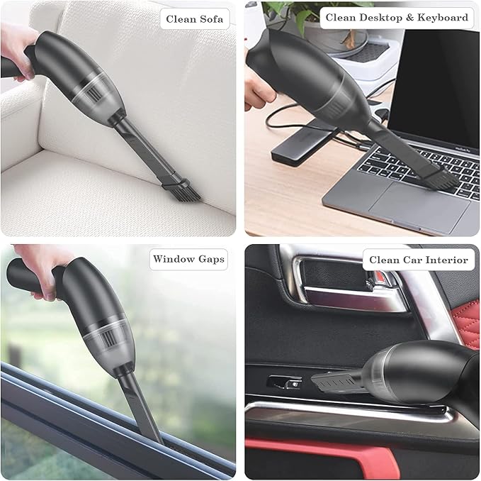 Mini Vacuum Cleaner-Rechargeable,Cordless,Desk Vacuum Cleaner for Dust,Hair,Crumbs,Car,Sewing Machine (H043)