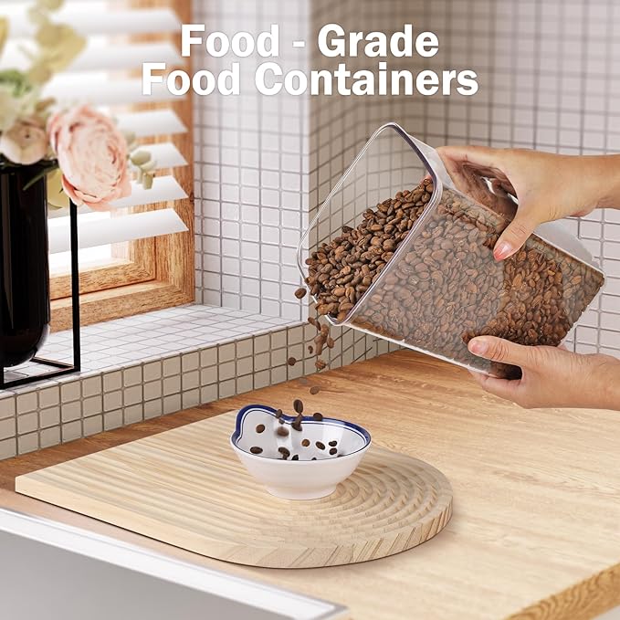 Pop Food Storage Containers Airtight Food Storage Containers Set with Lids Kitchen Pantry Organization and Storage, Stackable, BPA Free, 3 x 1.2Qt