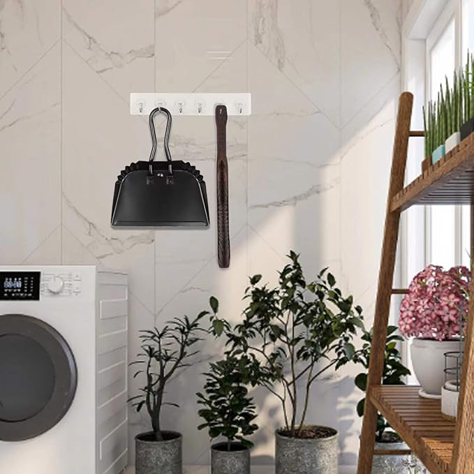 Heavy Duty Black Metal Dust Pan -Handheld Dustpan with Handle, Stainless Steel Large Dustpans with Wide Lip Industrial Dust Pans Precision Edge Small Dustpan for Home/Comfort/Hanging