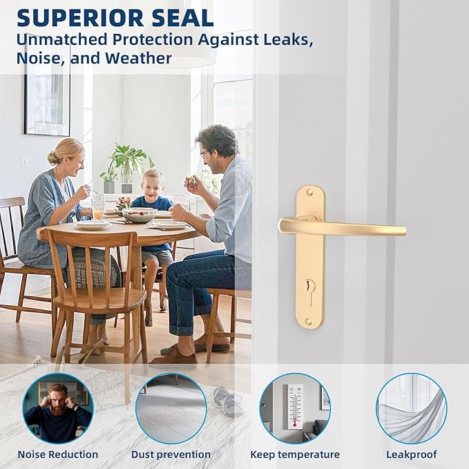 Heavy-Duty 36 ft x 3 in Weather Stripping, Extra Thick 2mm Door Draft Stopper Silicone Seal Strip for House and Glass Shower Doors for Collision and Side Gaps of Door and Windows, Clear