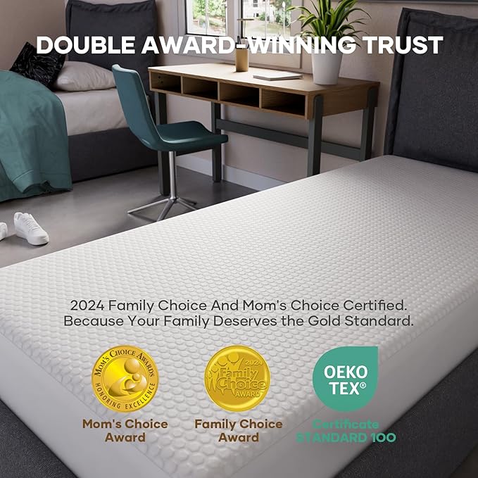 OhGeni 100% Waterproof Mattress Protector, Twin XL Size Mattress Pad, Fits 6"-20" Mattresses with Deep Pocket, Cooling, Breathable Fitted Sheets, Soft Bed Cover, Noiseless, Machine Washable