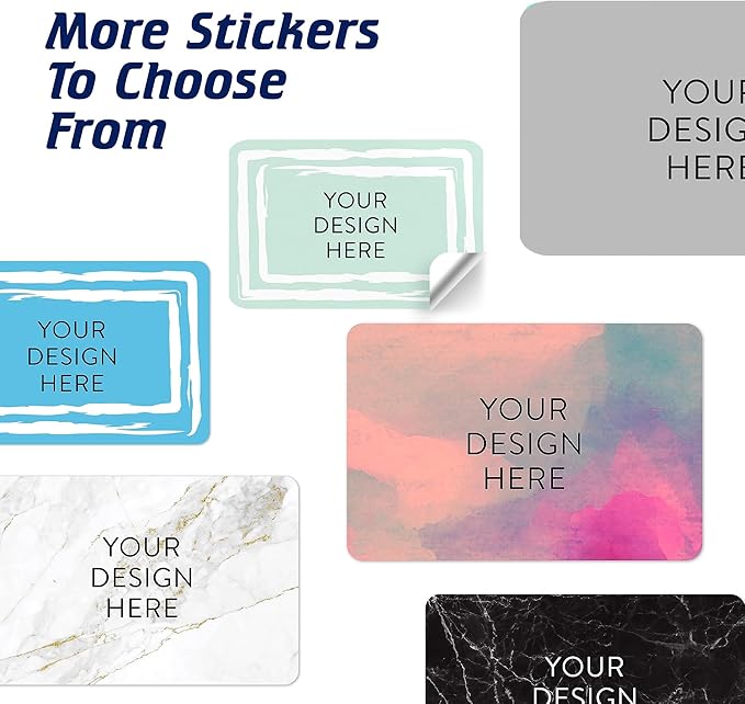 100 Custom Vinyl Stickers - Upload Your own Image, Text, Design, Logo - Personalized Logo Labels for Handmade, Packaging, Bottle, Jars, Candle, Brand Stickers (Mint, 4x2)
