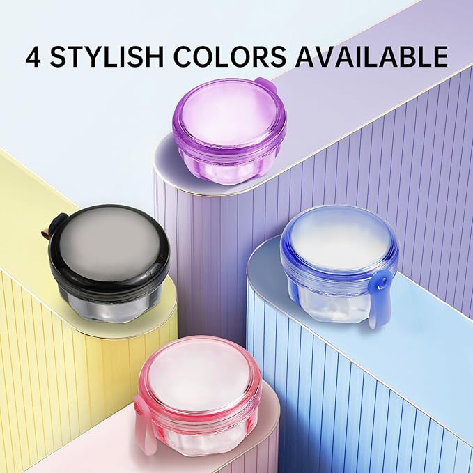 Leakproof Denture Case Purple Denture Soaking Cup False Teeth Container, Dental Denture Bath Holder Storage Box Retainer Cleaner Case for Traveling - Leak Proof and Lid Waterproof