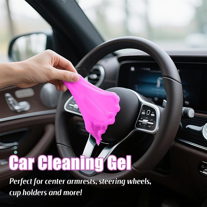 ASFSKY Car Cleaning Gel (Purple,Lavender) Cleaning Putty Universal Dust Cleaning Car Interior Cleaner Keyboard Dust Remover Car Slime Gifts for Men Women Girl(1 Pack)