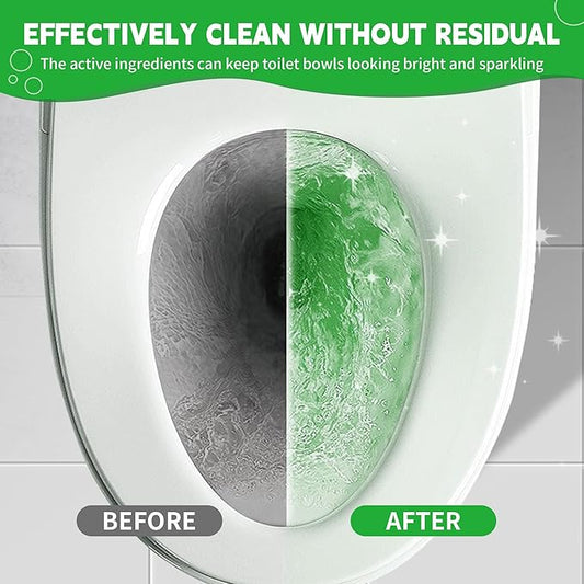 Toilet Bowl Cleaner Tablets, Automatic Toilet Bowl Cleaners, Long-Lasting Toilet Tabs Drop in Tank for Deodorizing & Descaling, Green, 6 Packs