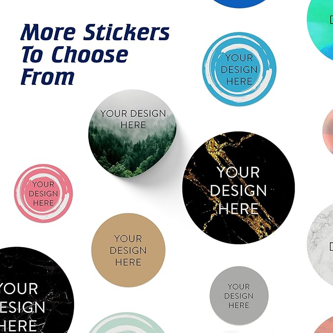 100 Custom Vinyl Stickers - Upload Your own Image, Text, Design, Logo - Personalized Logo Labels for Handmade, Packaging, Bottle, Jars, Candle, Brand Stickers (Foggy Valley, 4x4)