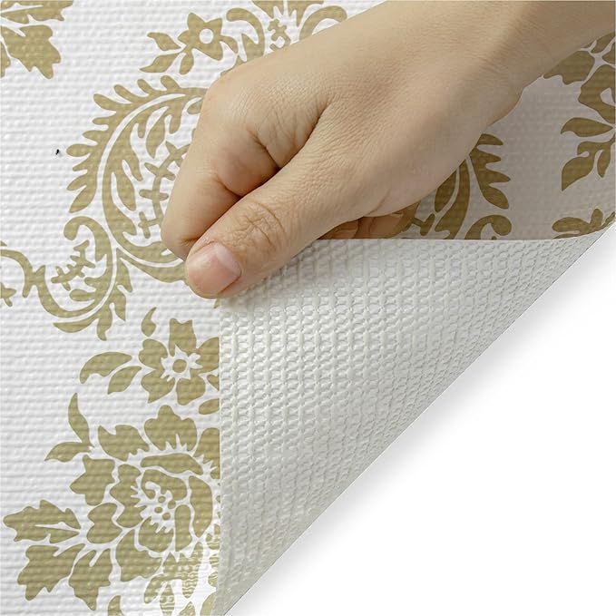Cabinet Liners 5Rolls 18 x 96 Inch Wide Non Adhesive Kitchen Drawer Liner, Waterproof Shelf Liner Durable Anti-Slip for Kitchen Cabinets Shelf Liner Oil-Proof