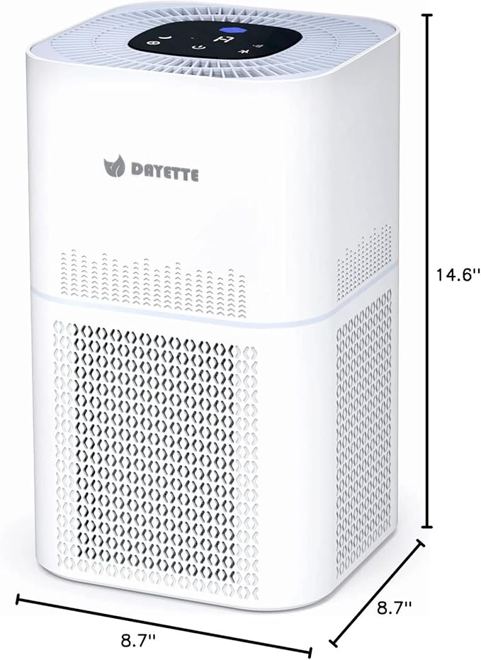 Dayette HEPA Air Purifiers for Home Large Room Up to 2200ftΒ², Air Purifiers for Bedroom with Air Quality Sensor, H13 True HEPA Filter Remove 99.97% of Dust, Allergies, Odor, Pets Dander, Smoke, Pollen
