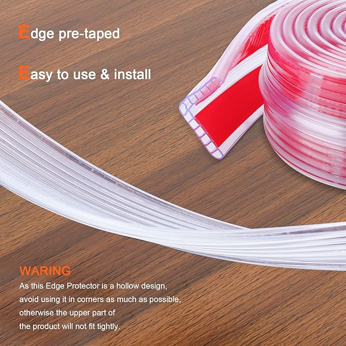 HOMREALM Baby Proofing 7.05ft Long (1.97" Wide) Corner Protector Baby Corner Guards Furniture Corner & Edge Safety Bumpers Clear Baby Proofing Bumper Cushion for Table Furniture Sharp Corners