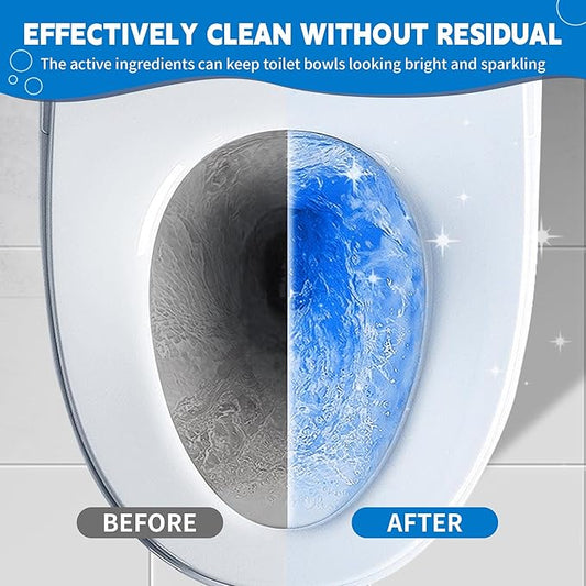 Toilet Bowl Cleaner Tablets, Automatic Toilet Tank Cleaner for Deodorizing & Descaling, Long-Lasting with Sustained Release Technology for Bathroom Cleaners, Blue, 40 Packs