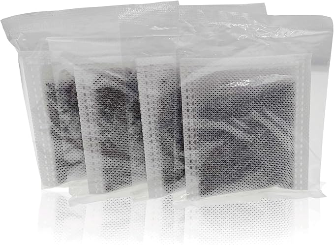 4 Pack Compact Activated Charcoal Odor Absorbing Filter Smaller Refill Deodorizer Compatible with iTouchless Under 8 Gallons Small Trash Cans with Filter Compartment