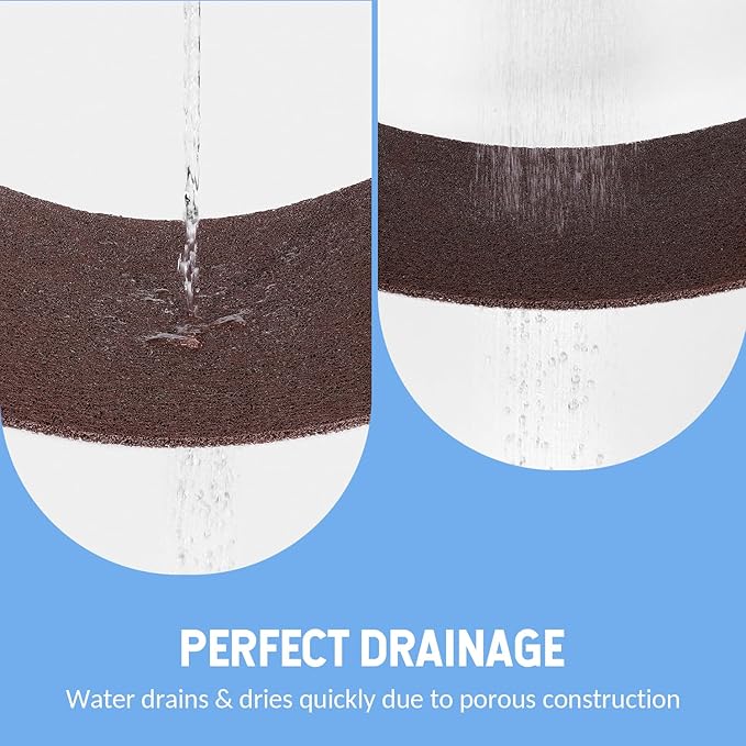 Non-Slip Bathtub Mat, Anti Slip Shower Mat, Fast Drying Bathtub Mats, Foot Scrubber Mat, Anti Slip Mat for Tub, Floor, Bathroom, Kitchen, Home, Hotel (Brown 40"×28")