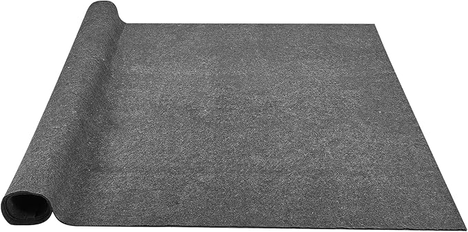 VEVOR Rug Pad Without Slip Resistance, Protective Cushioning Carpet Pad, 8' x 10', 1/2" Thick, 100% Pure Polyester Felt, 7-8㎡ Premium Comfort Underfoot Carpet Padding Rug Cushion for All Floors, Gray