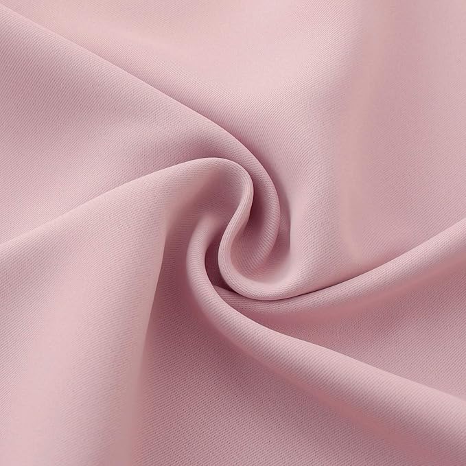 BGment Baby Pink Room Darkening Curtains 45 Inches Long for Short Window - Small Thermal Insulated with Rod Pocket Privacy for Cafe Kithchen Bathroom Girl Bedroom, 34 x 45 Inch, 2 Panels