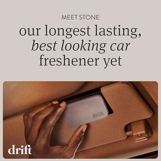 Drift Car Air Freshener - Stone Air Freshener Car Odor Eliminator - Long Lasting Scent - Auto Accessories - Metal Clip - Essential Oils - Clean Ingredients - Cabana Scent Starter Kit