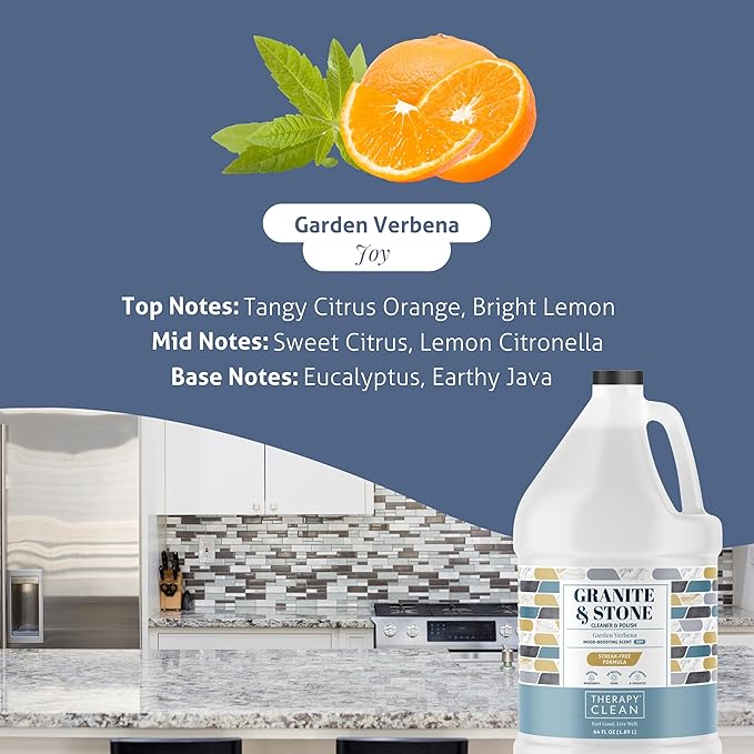 Therapy Granite Countertop Cleaner Refill 64 oz, Marble, Granite Polish, Marble Polish, Stone, Quartz, Stain Remover