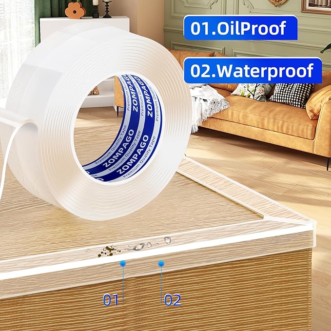 Clear Soft Corner Protectors for Furniture Strip,2in x9.84FT,Sharp Edge & Table Bumper,Window Edge,Wall Protector, Soft Corner Guards Safe for Proof,Table Corner Protectors in Family