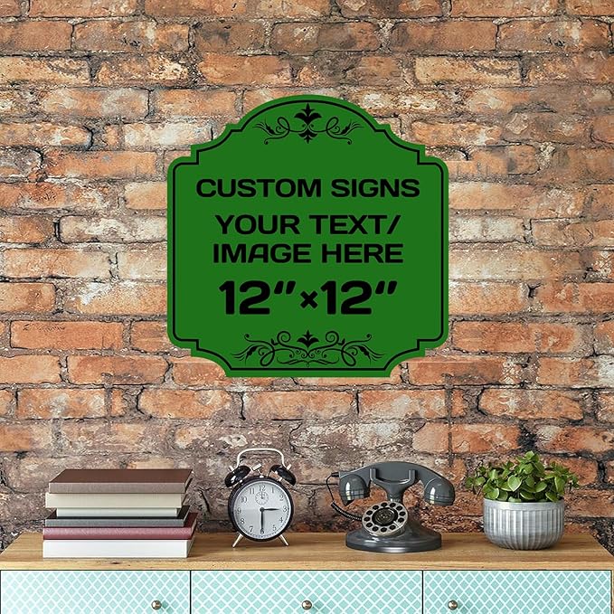 Personalized Aluminum Metal Signs - Weatherproof, Custom Text & Picture, Multiple Sizes, Hazard, Garden, Custom Door & Business Signs